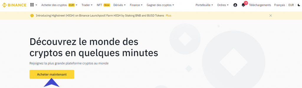 Etape 5 Dépôt Binance