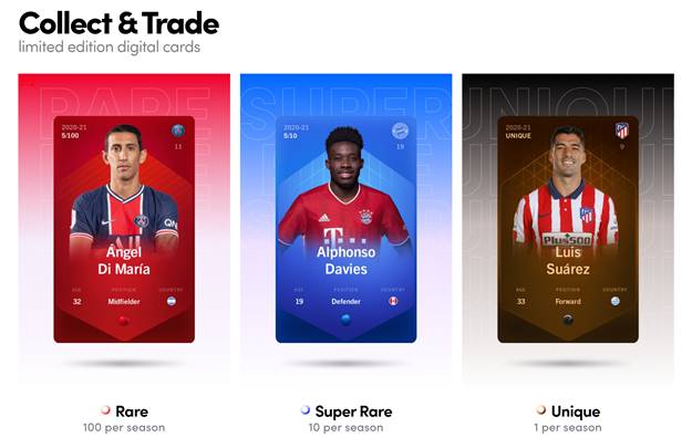Sorare est une plateforme permettant aux gens de créer leurs propres jeux de fantasy football, de collectionner des cartes et de les échanger.